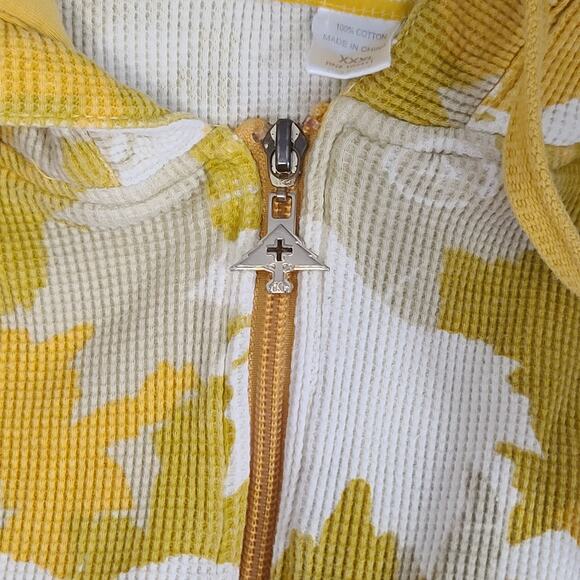 Lifted Research Group LRG Vintage Camo hoodie yellow Size XXXL Y2K - Picture 9 of 9